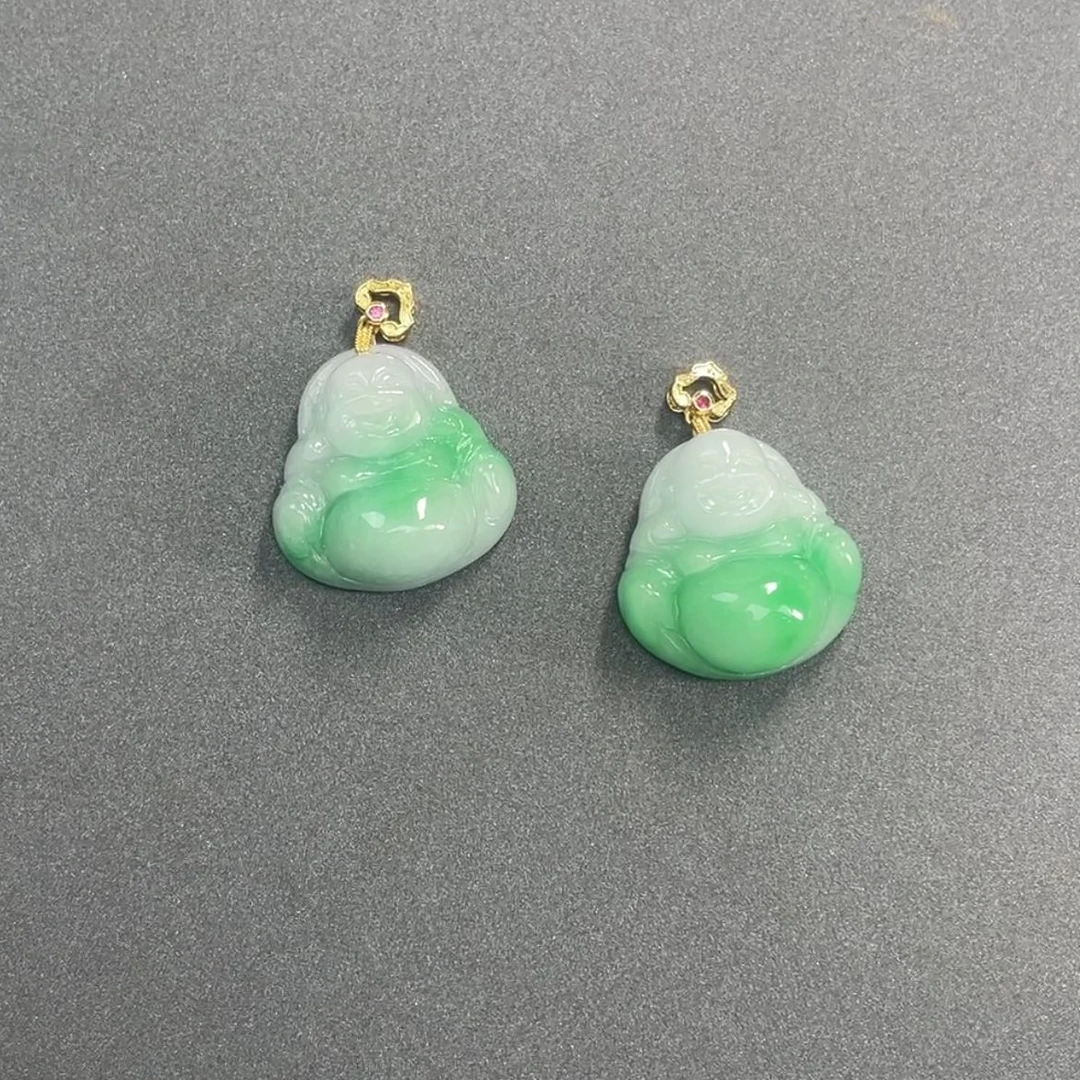 X23白底青佛公吊坠（赠链）