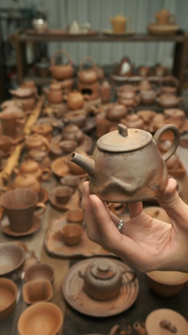 原矿老岩泥精工  褶皱质岩壶120ml