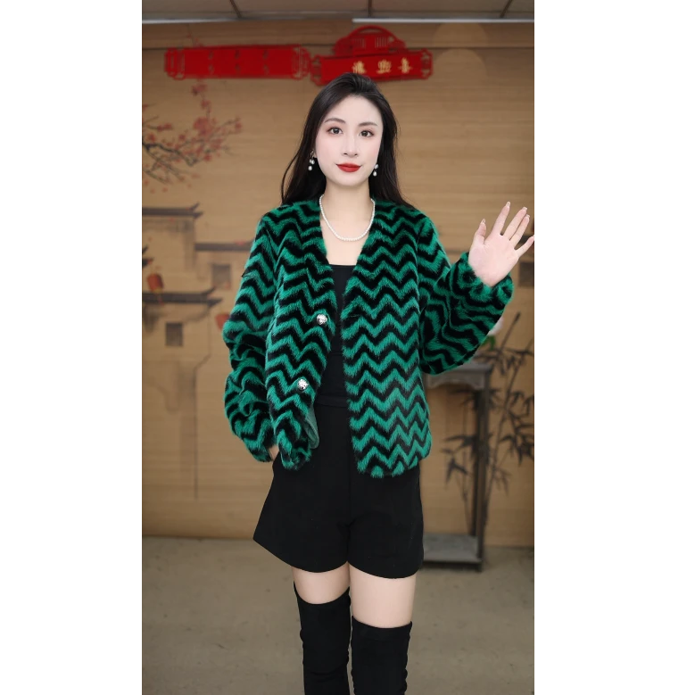 【妮可定制】W纹洋气短款外套显瘦气质秋冬款时尚