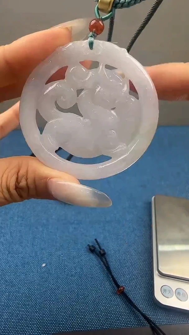 颈饰未镶嵌翡翠天然翡翠A货挂牌&送高档绳