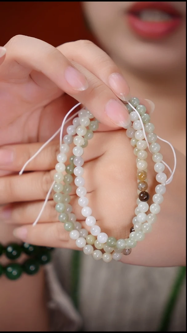 18K金镶嵌和田玉耳饰2