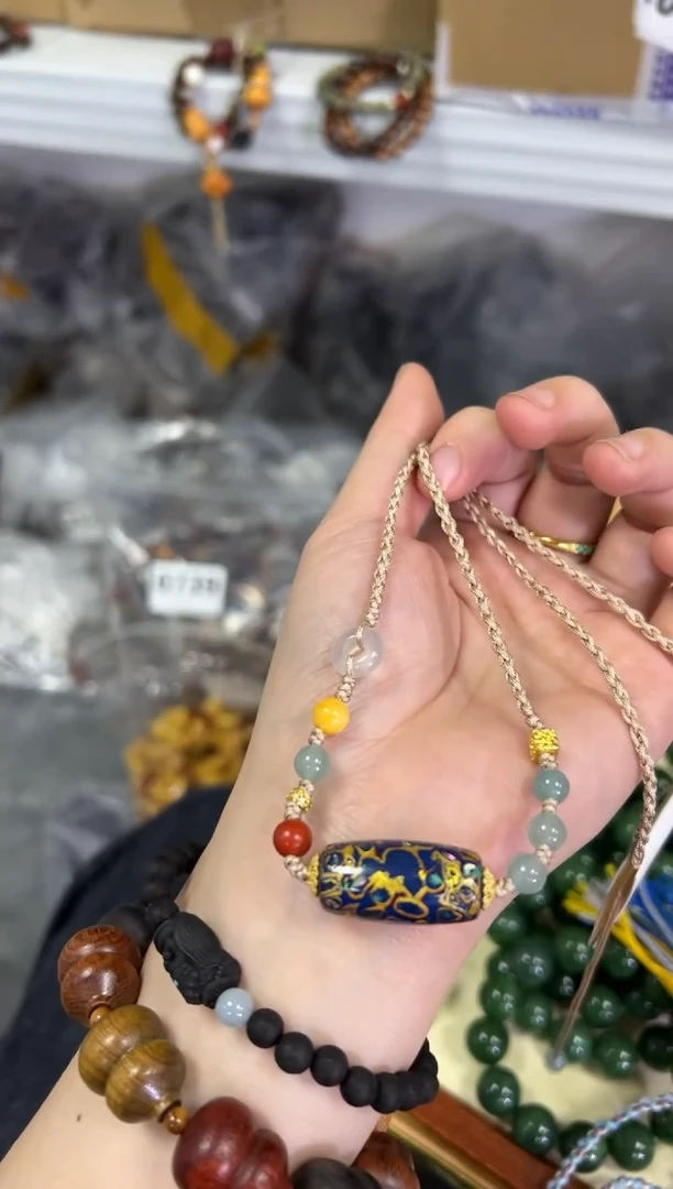 【闪购商品】蓝大漆多宝设计款项链[0762]