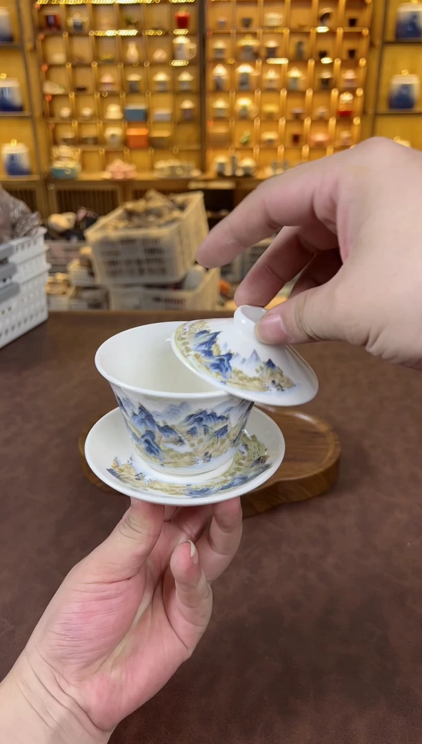 瓷片鸣盏茶具直播间啊
