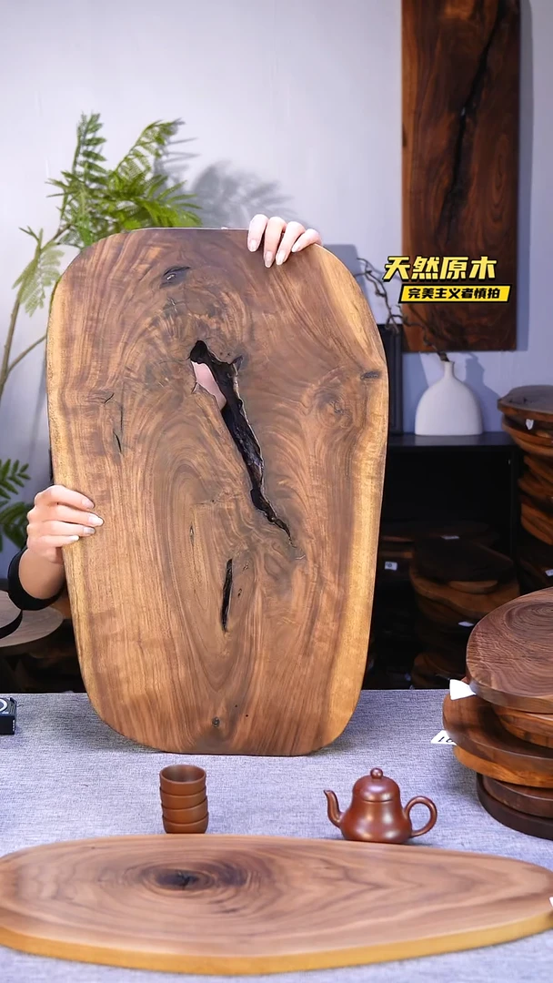 木北美黑胡桃原木.干裂疤结不属于商品质量问题完美主义者慎拍