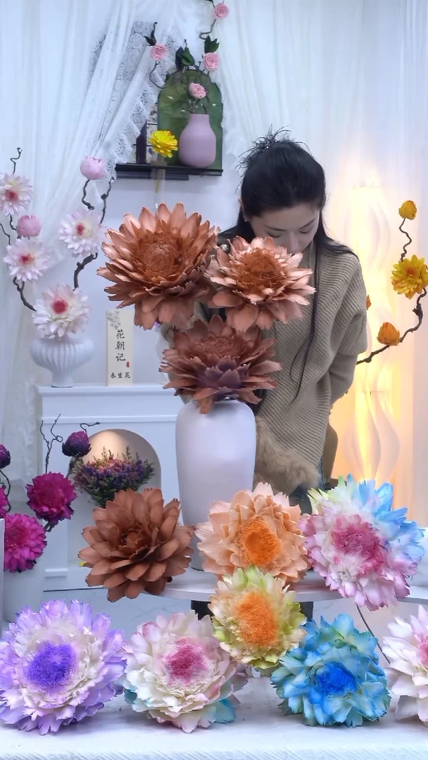 永生洋蓟琥珀3头【叶片有伤】0671