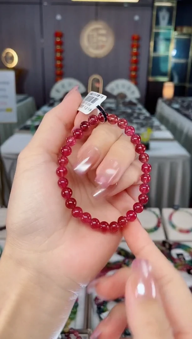 未镶嵌收藏级老矿色标单圈手串6mm+碧玺hon多样性发货一条