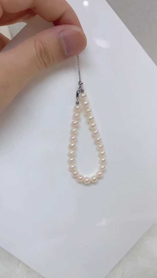 银S925镶嵌海水珍珠手链