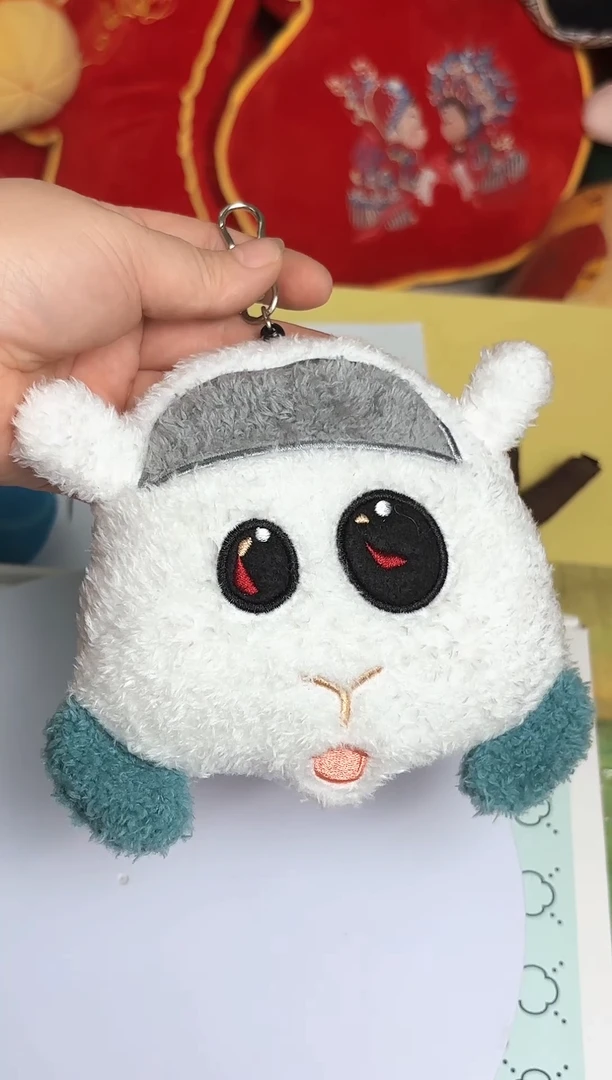 毛绒毛绒玩具样版白车车挂件