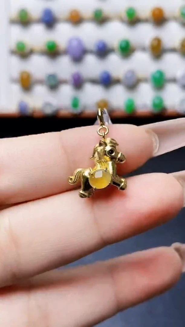 银S925镶嵌戒指翡翠0199