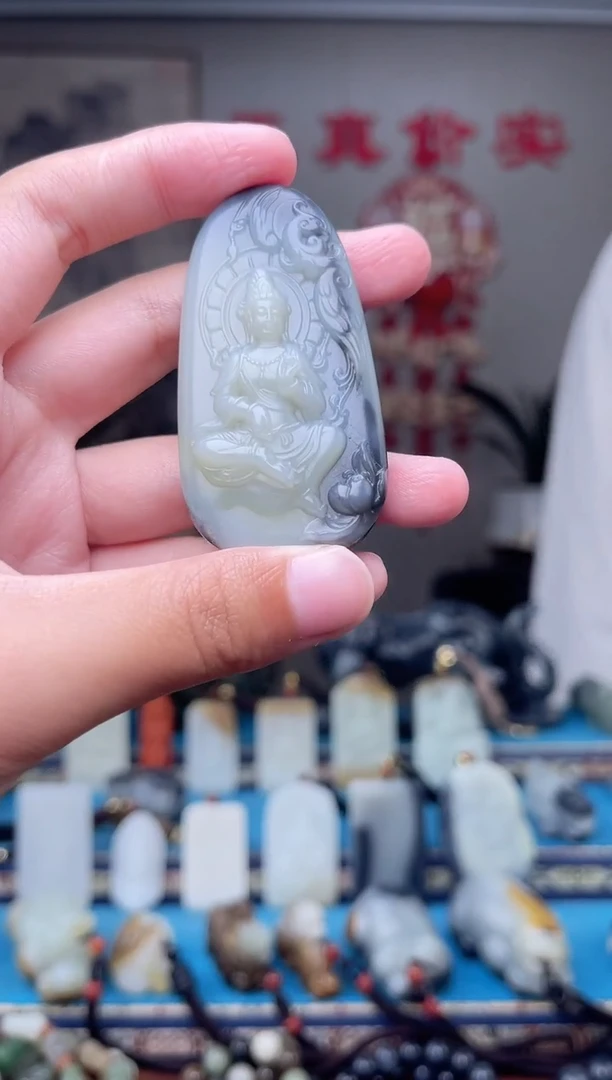 和田玉未镶嵌挂件1