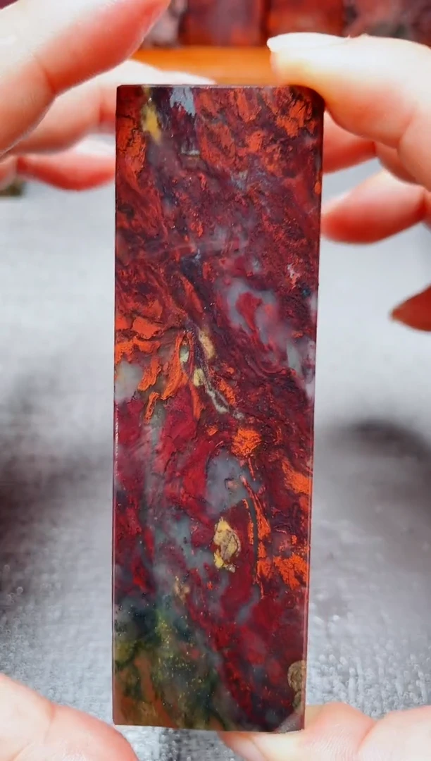 玉桂林鸡血玉素章--10