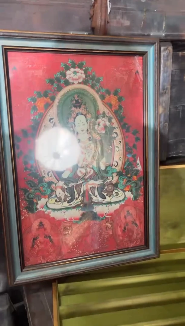 卷轴画龙妹的唐卡tk16