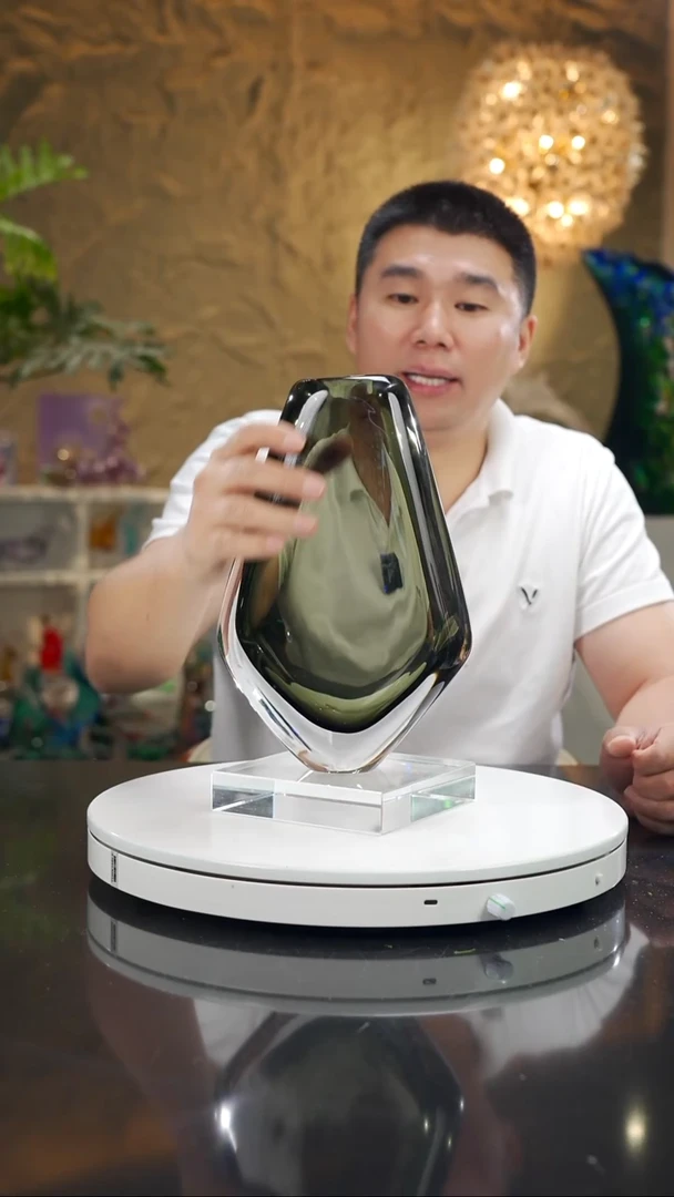 手工艺品琉璃福利灰色花瓶