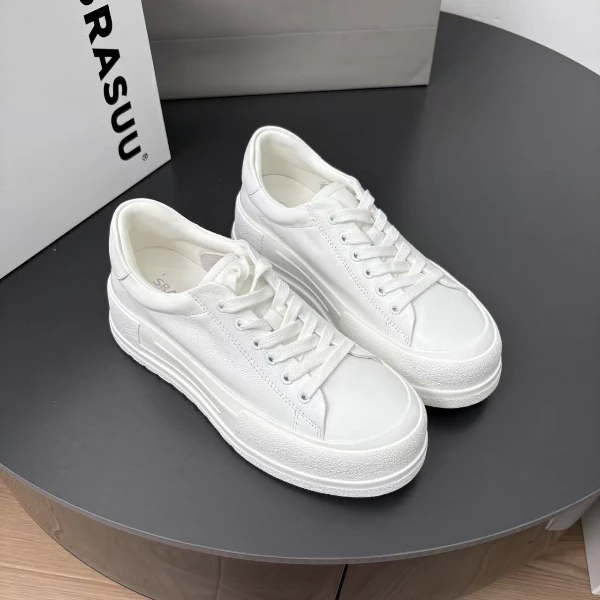 索莱诗欧货女鞋时尚百搭四季款厚底增高小白鞋休闲鞋