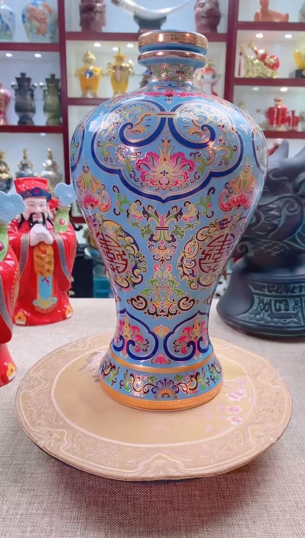【闪购商品】摆件景德镇垚晶陶瓷5斤景泰蓝