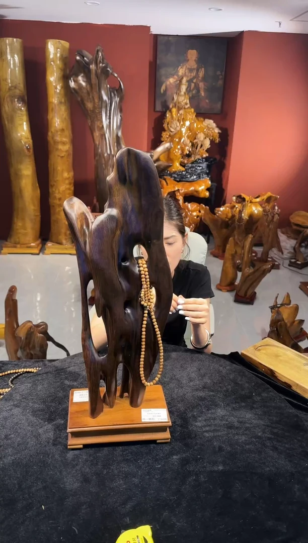 金丝楠老**子金丝楠木随形孤品摆件197