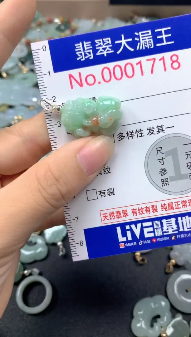 翡翠未镶嵌吊坠(不含链)1718