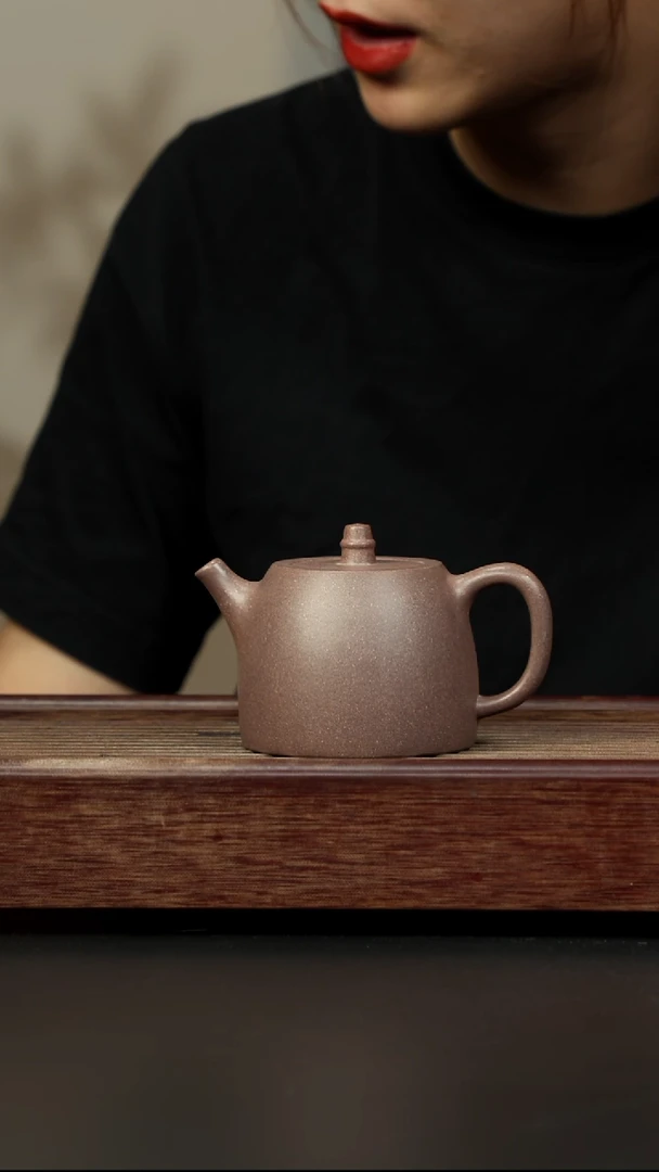 紫砂茶壶桃花泥 汉铎