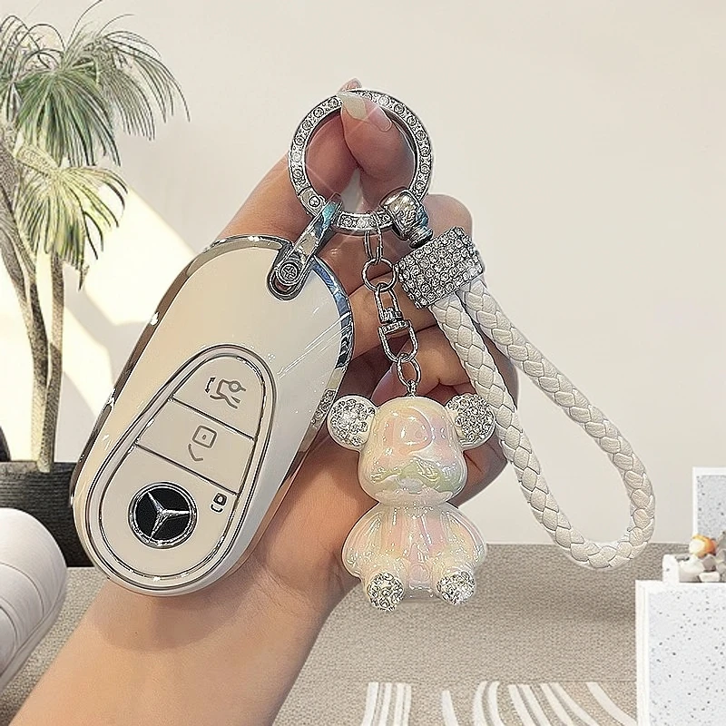 适用奔驰S级新款GLE300L级C级260A级汽车GLC钥匙套全包扣壳男女