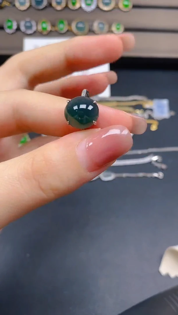 翡翠戒指银S925镶嵌41