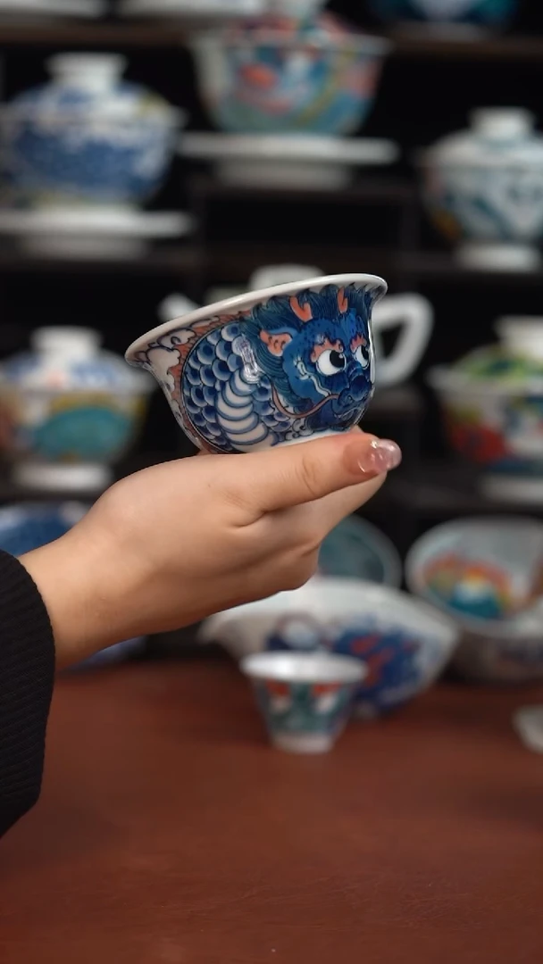 昨明龙纹压手杯（清仓福利）