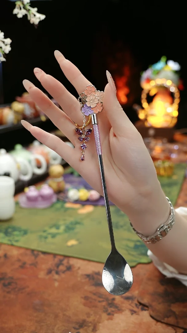 【闪购商品】紫色手工咖啡勺茶勺