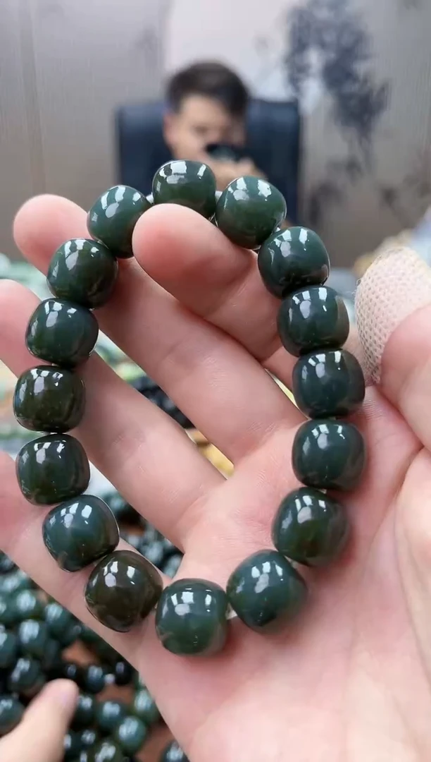 手串未镶嵌和田玉纯天然新疆且末蓝14