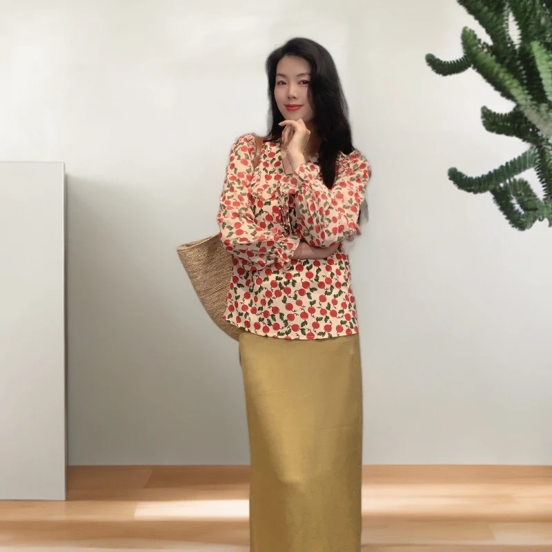 QQ566392夏季H型薄款休闲成人百搭长裙高腰半裙半身裙开叉G