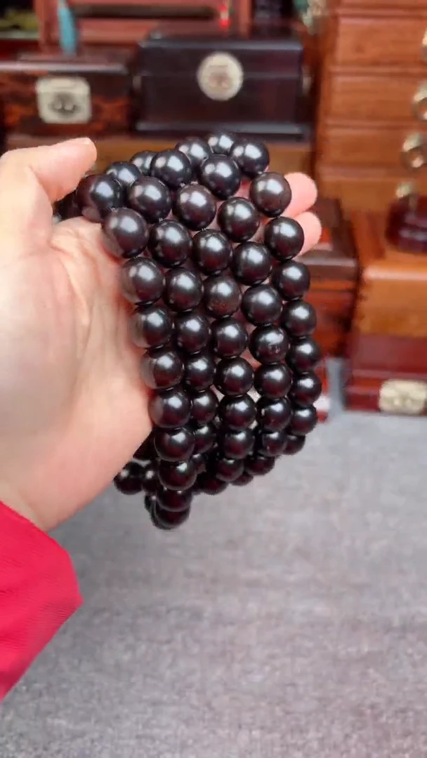 老板娘推荐紫光檀108颗佛珠