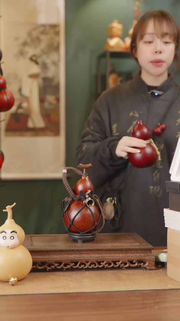 【闪购商品】329号精品天然大漆工艺防渗内胆酒葫芦~