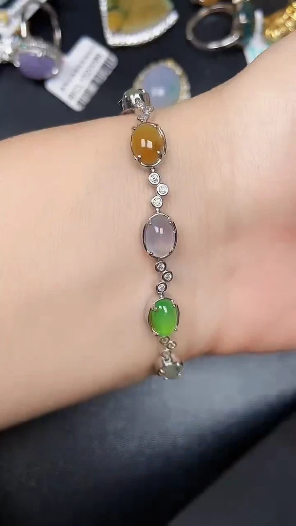 银S925镶嵌戒指翡翠2490