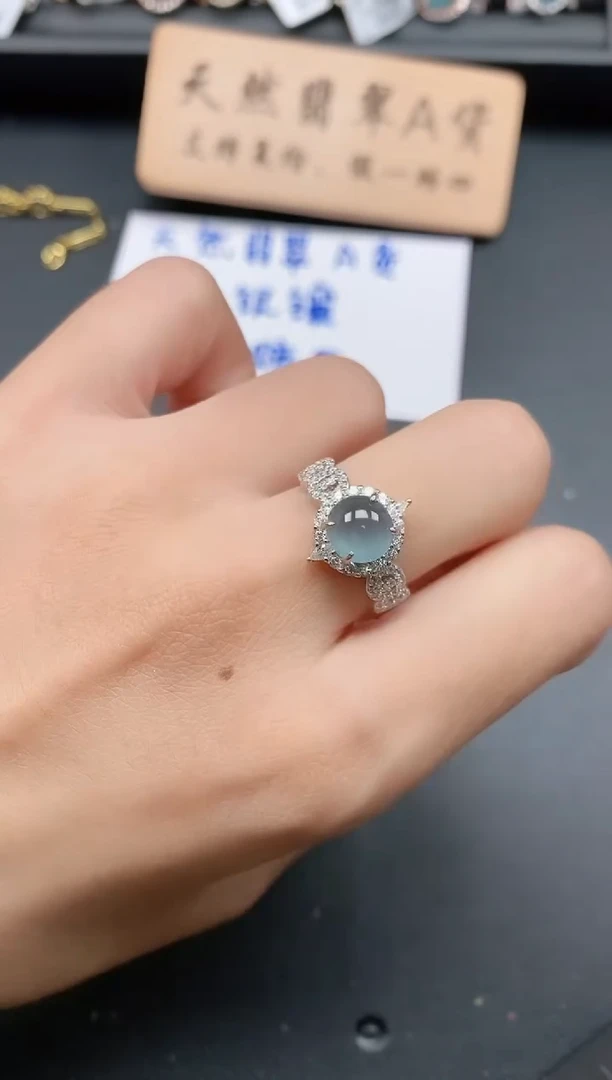 银S925镶嵌戒指翡翠11111