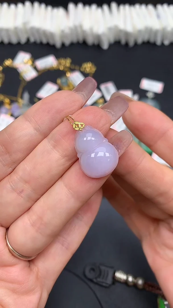 翡翠18K金镶嵌吊坠(不含链)MS194142