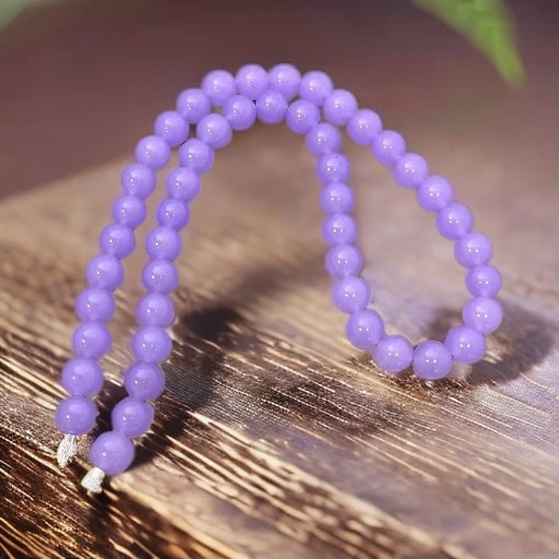 【仟禧珠宝】天然玉石  050 冰紫罗兰10mm