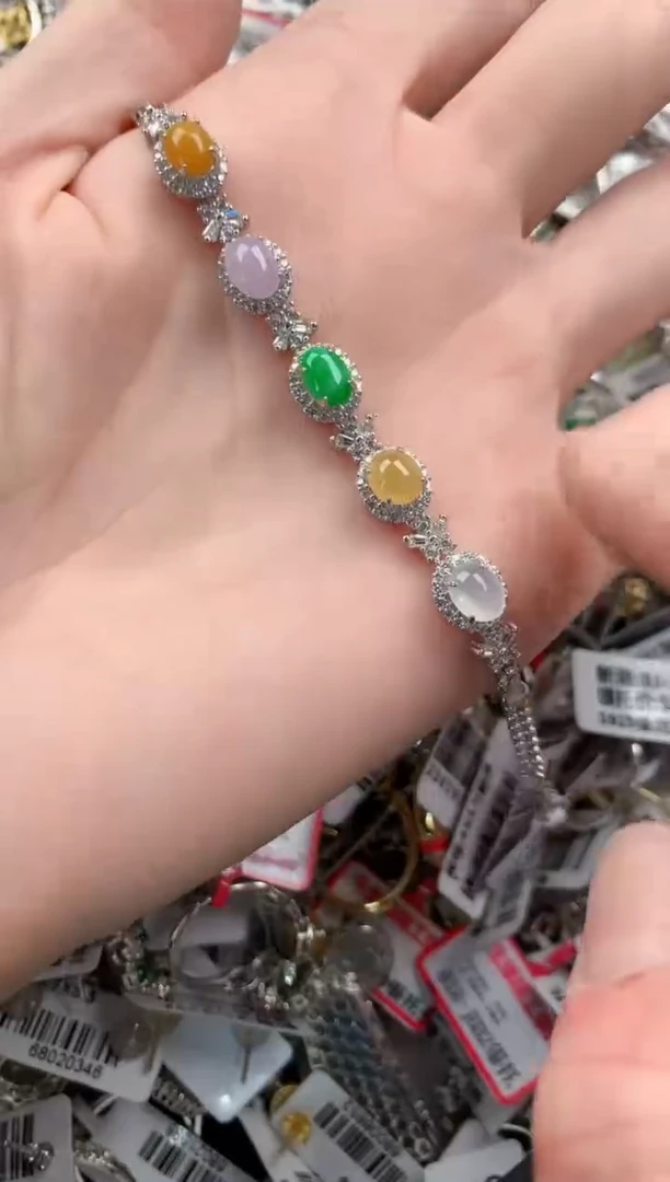 银S925镶嵌戒指翡翠10-10-10     5