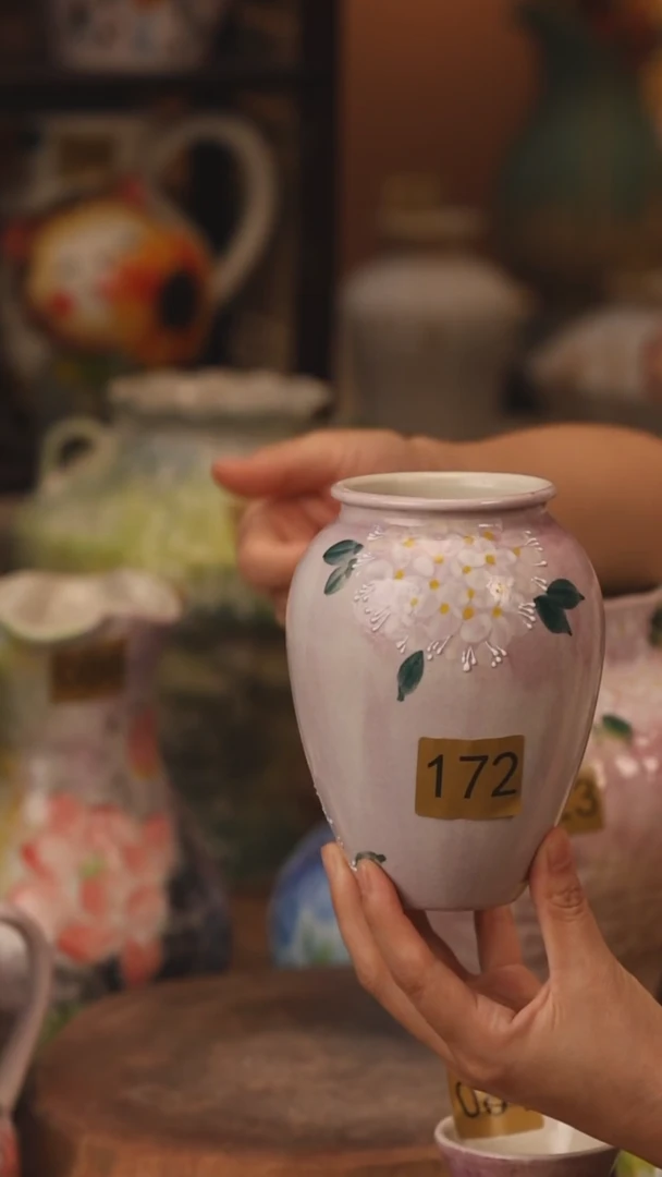 陶瓷172景德镇设计师手作花器摆件侘寂风