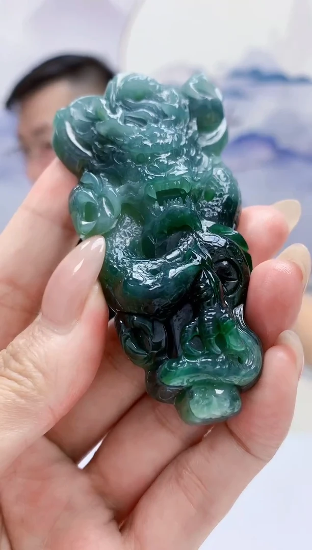 未镶嵌定制翡翠5153MM-毛货挂件18