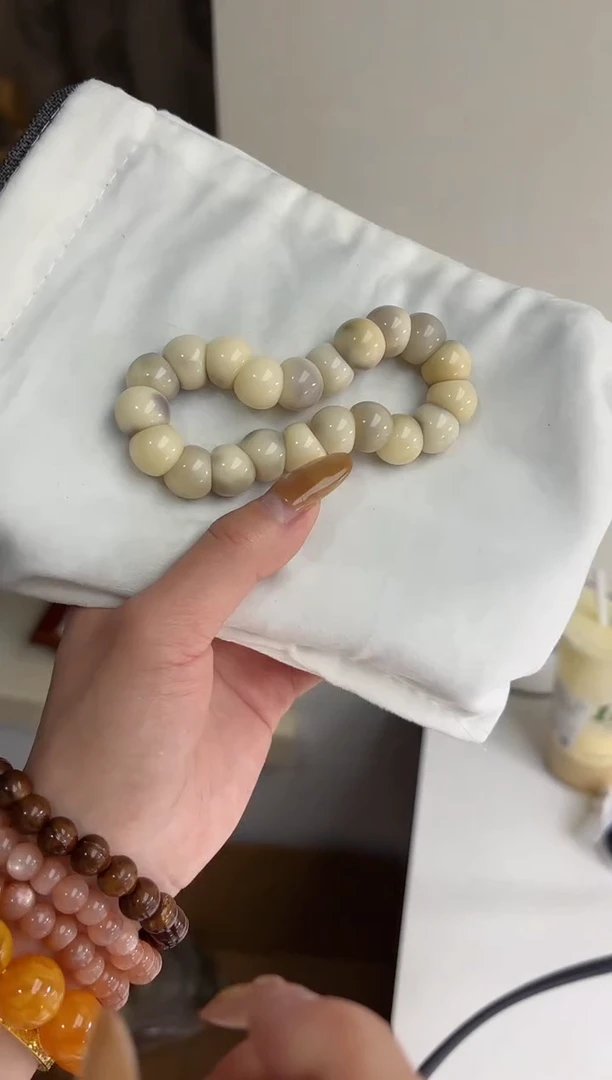手串菩提根/象牙果沐p03桂花甜糕玉化蒜瓣13mm手串