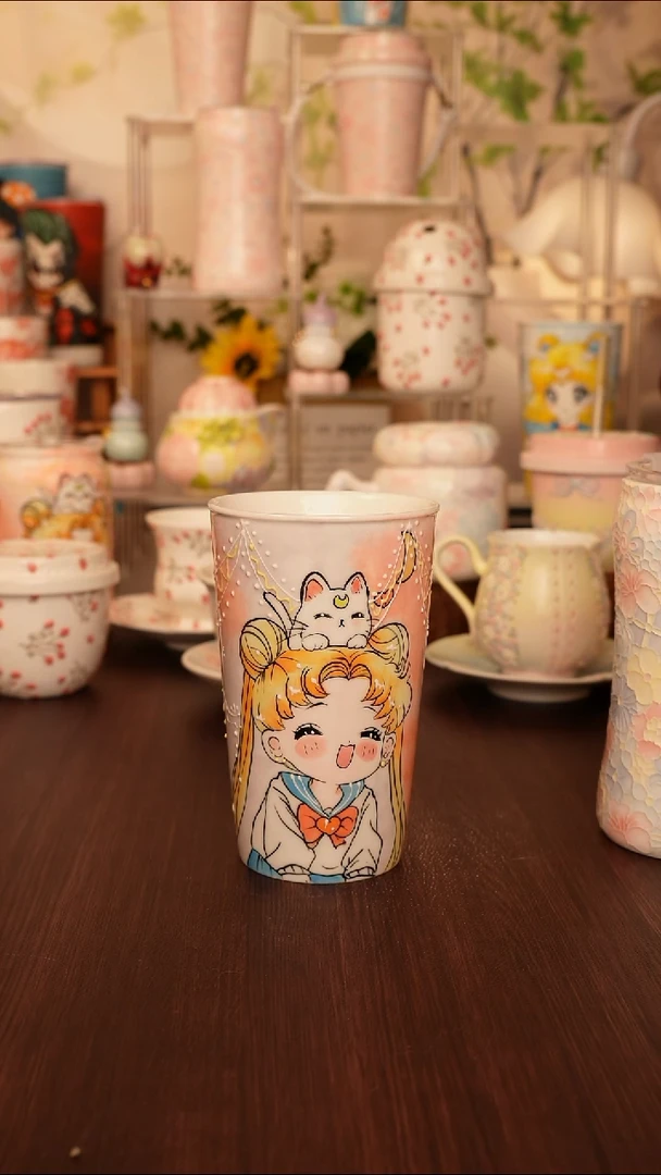 陶景德镇手绘的杯子