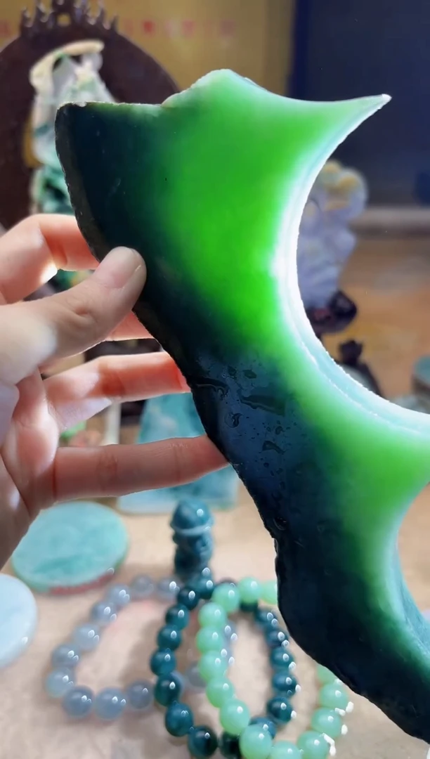 未镶嵌挂件翡翠A货柠优6912