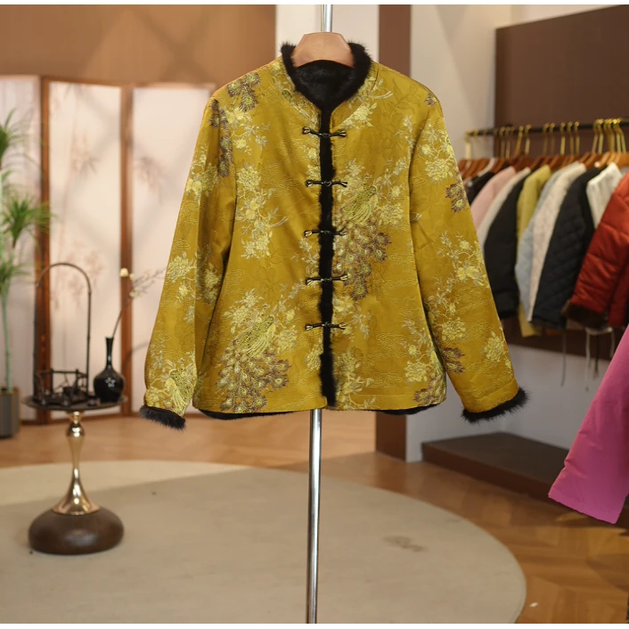 【聆絮】宽松型双面穿印花加厚秋冬舒适聆絮上衣