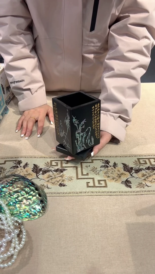 【闪购商品】转笔筒·弘贝雅螺钿漆器文化馆
