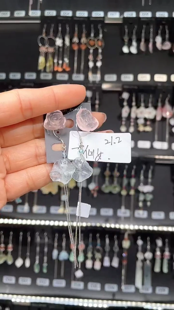 紫晶耳饰银S925镶嵌 一个仙女吖7折加锦鲤