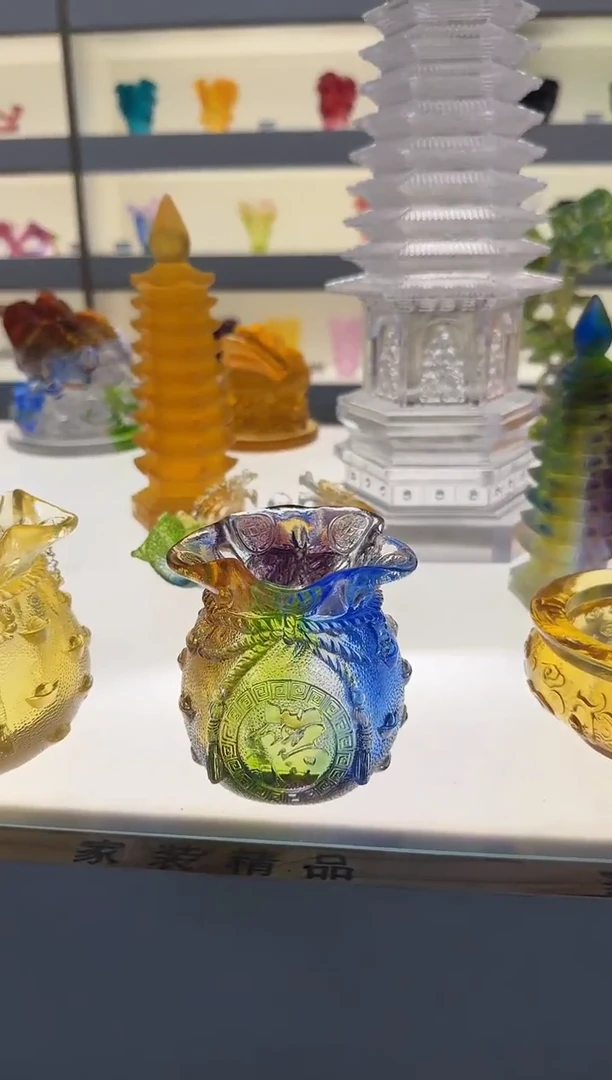 手工艺品琉璃彩色钱袋子