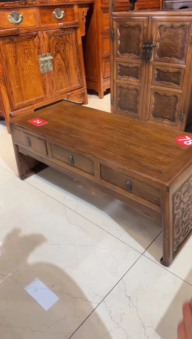 【闪购商品】木木艺黄花梨三抽屉案桌1880.8888