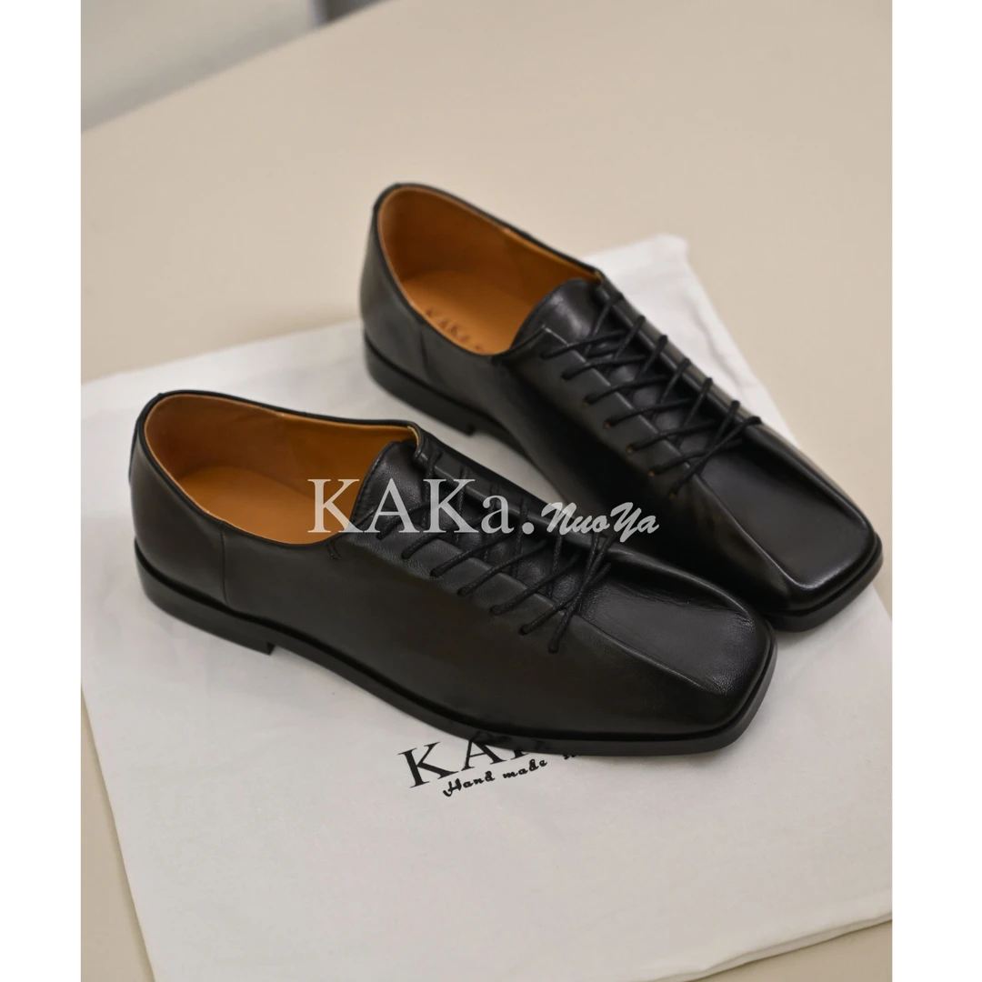 KAKA NUOYA  2090    时尚经典方头系带德比鞋