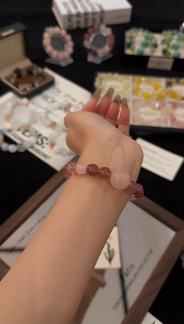 合金手链水晶草莓晶多宝x2502