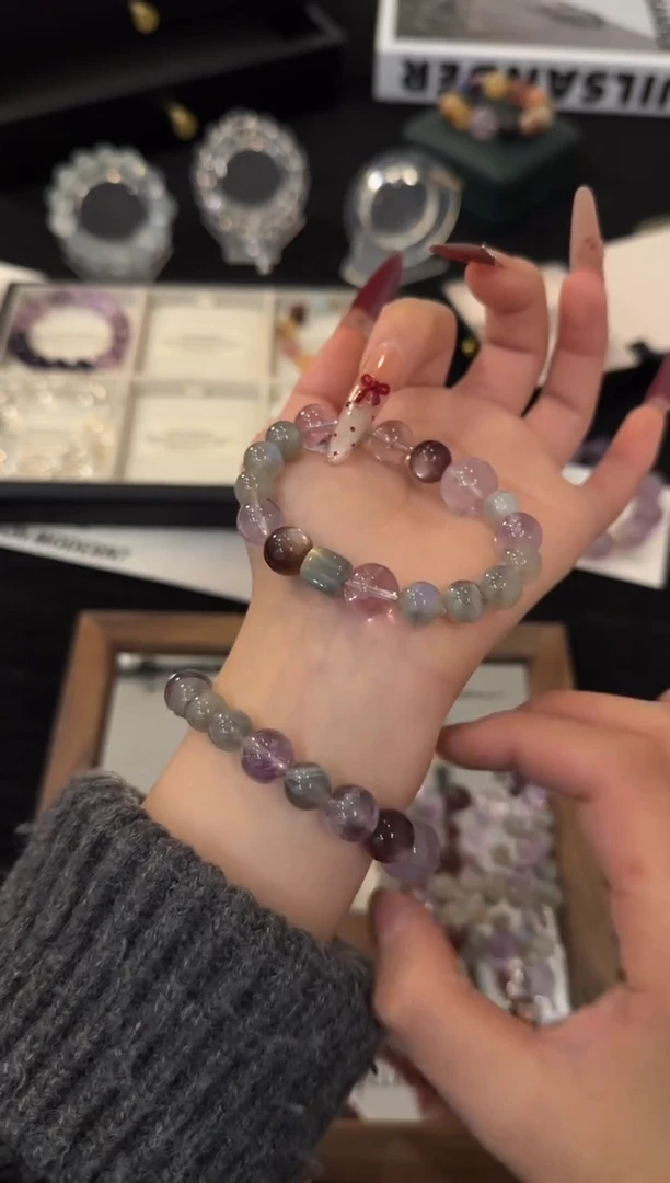 未镶嵌手链水晶灰月光多宝x3610