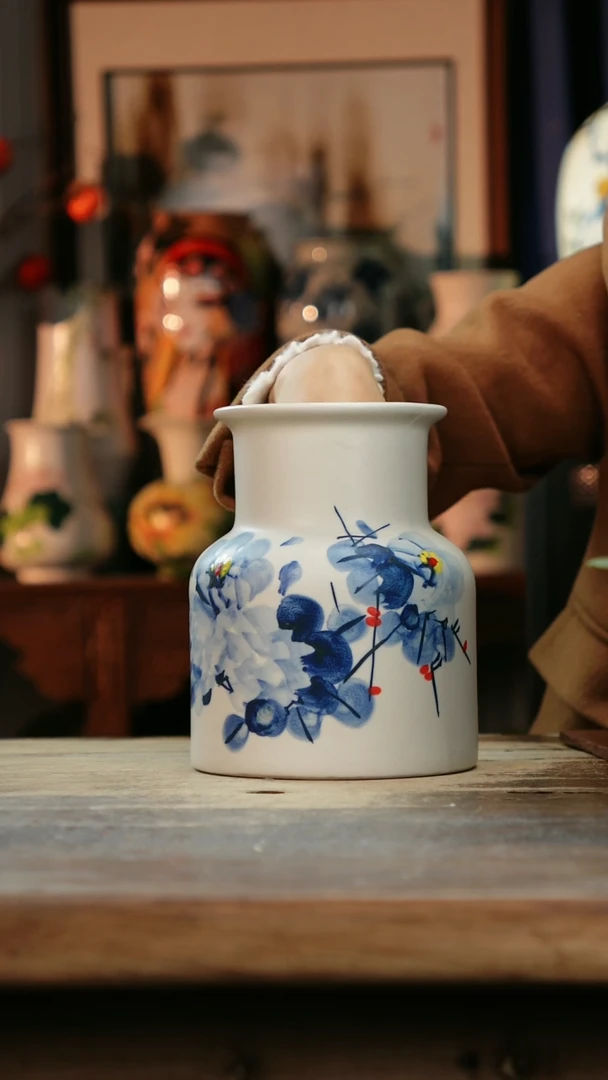 【闪购商品】瓷片景德镇纯手工釉下彩精品花瓶