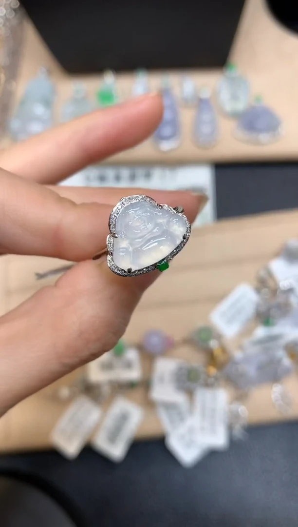 【闪购商品】翡翠戒指18K金镶嵌【无服务费